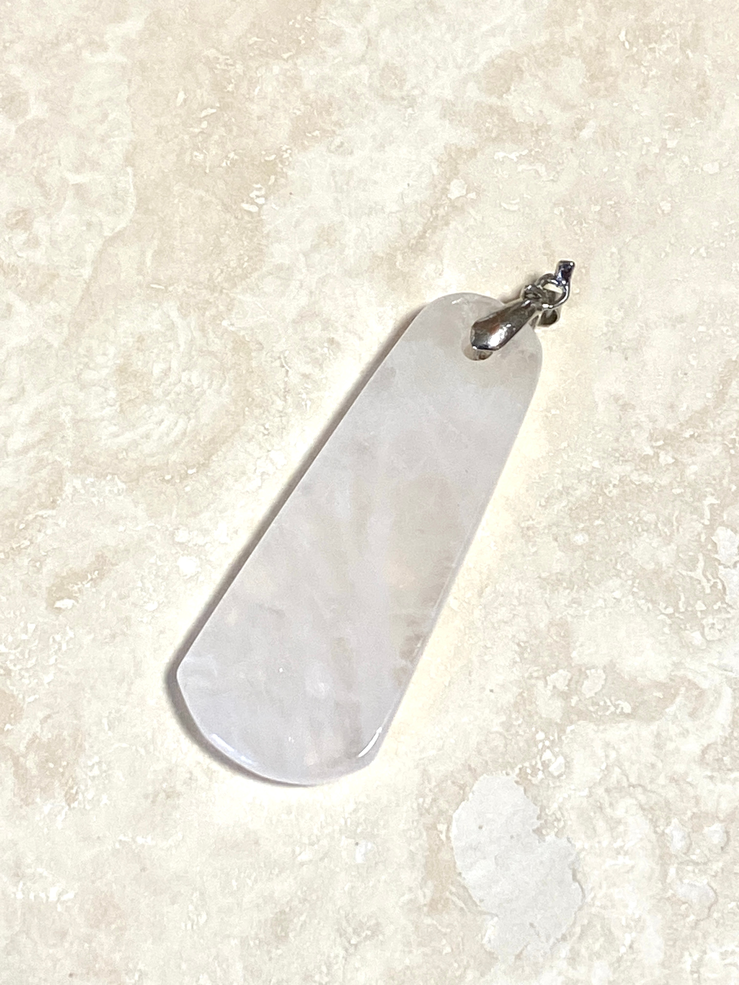 Pale Pink Rose Quartz Pendant, Large Genuine Gemstone =Pendant - photo 2