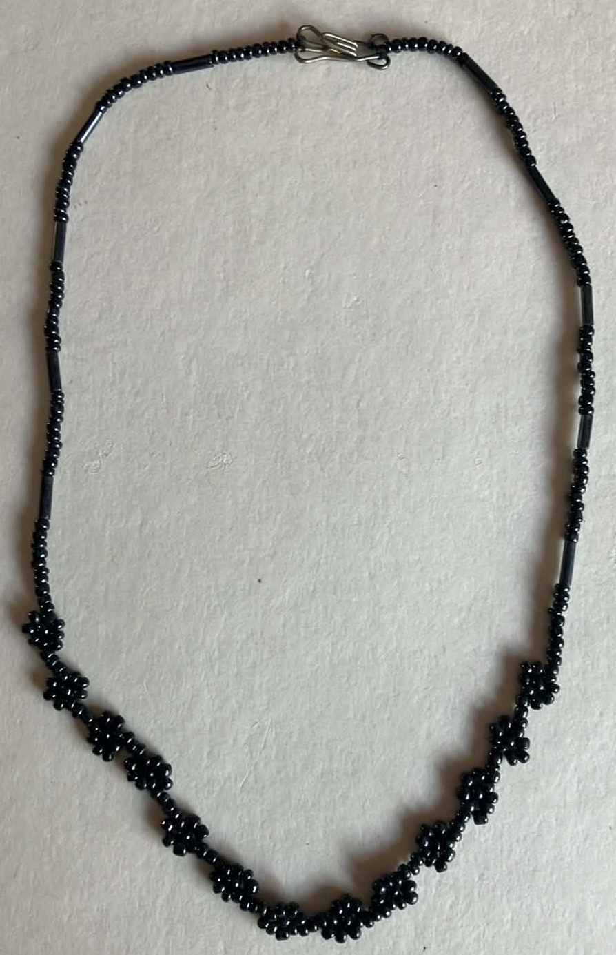 Necklace Black Beads - 14 Inches