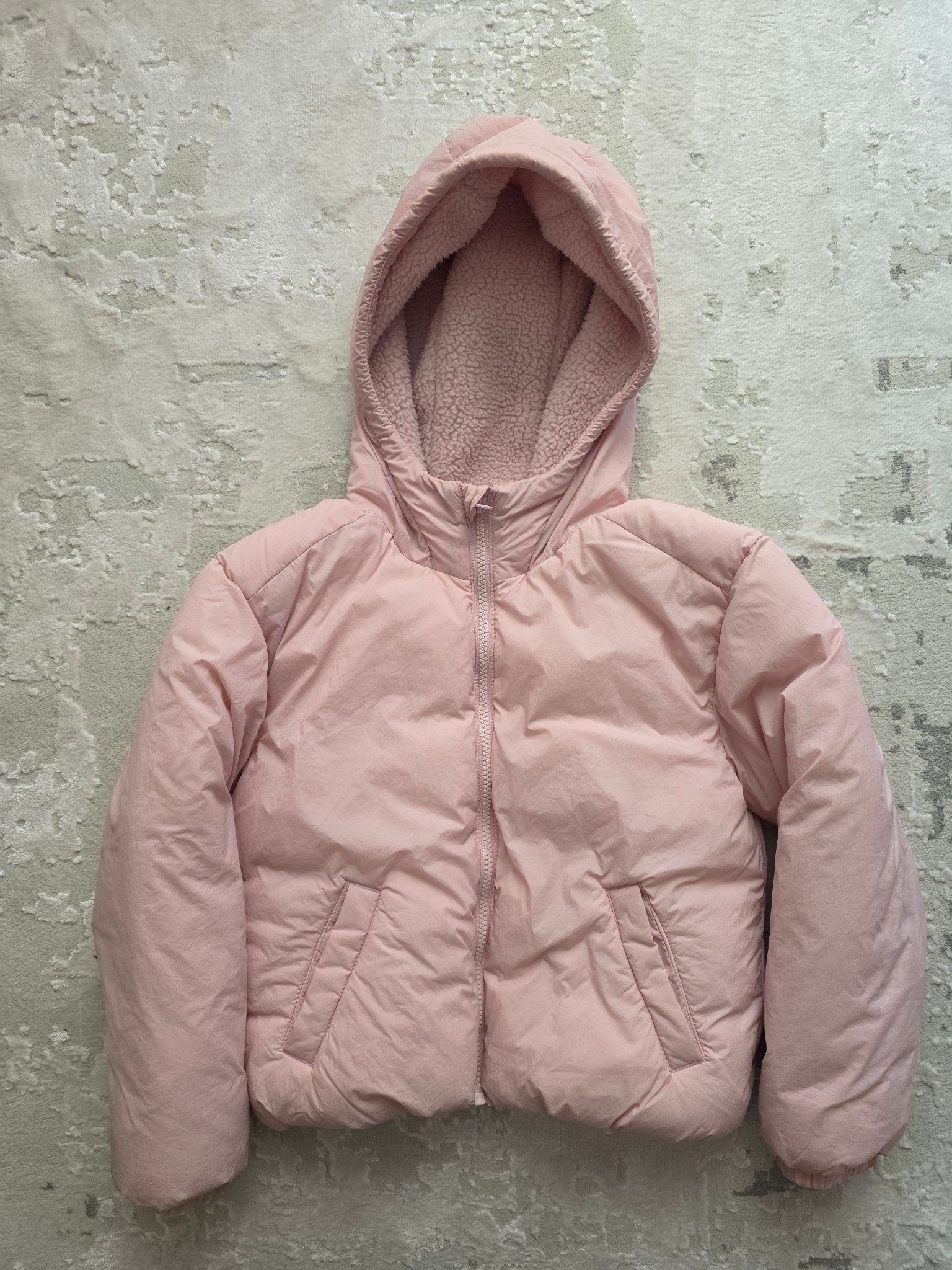 Girls Old Navy Puffer Jacket — Pink, Size 8 (M) - photo 2