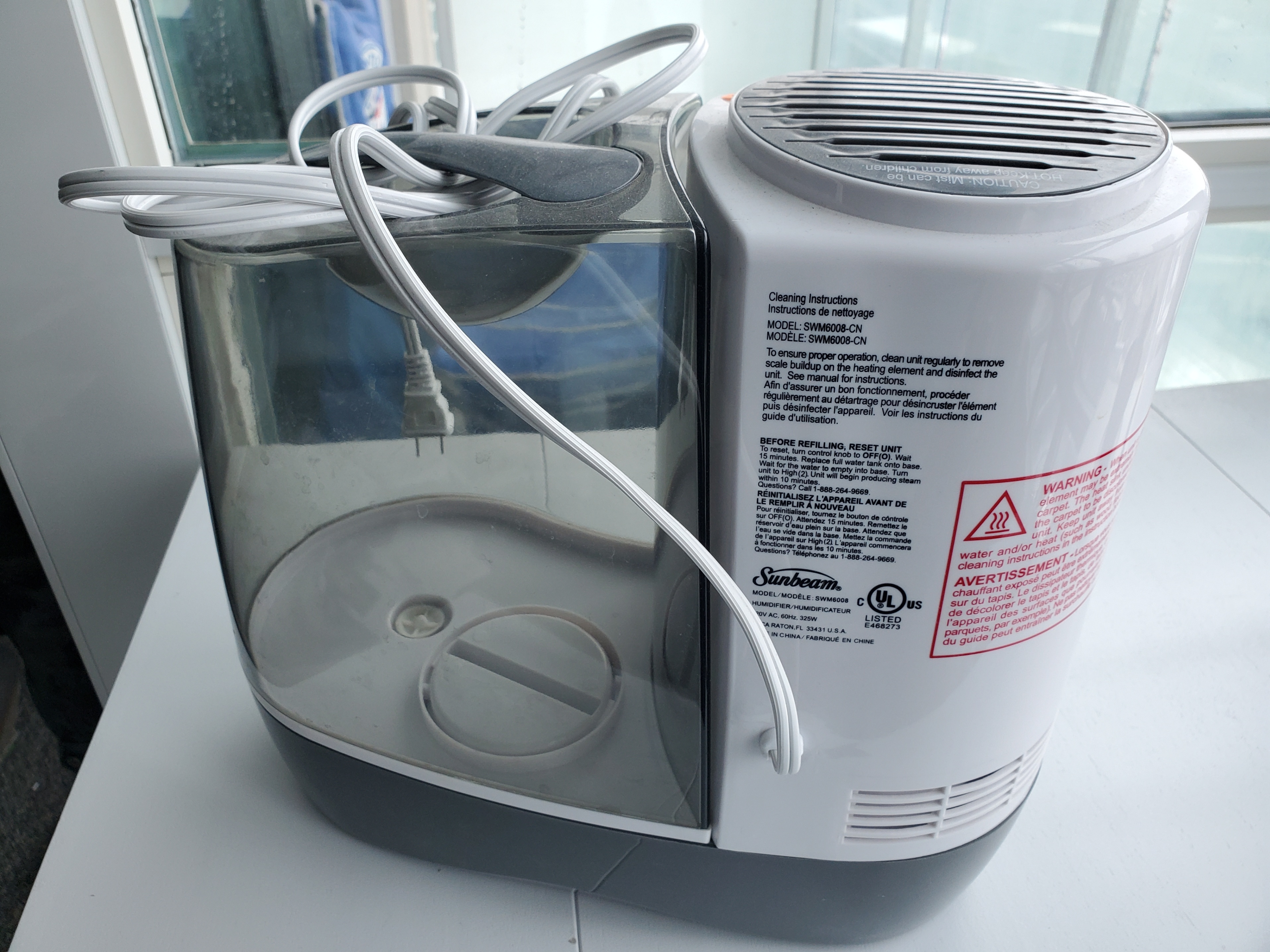 Sunbeam SWM6008-CN Warm Mist Humidifier - photo 2