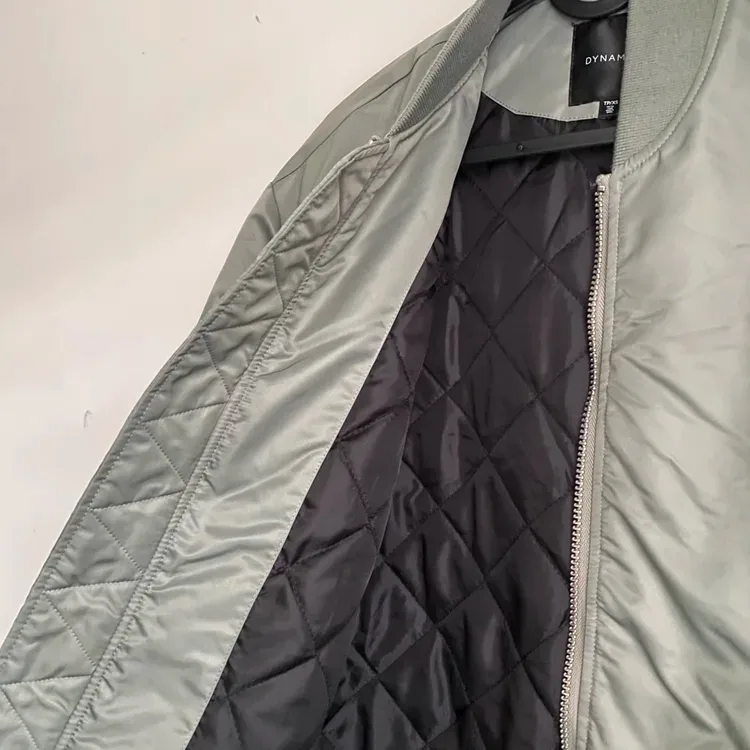 Dynamite Cropped Satin Bomber Jacket — Size XS (New) - photo 3