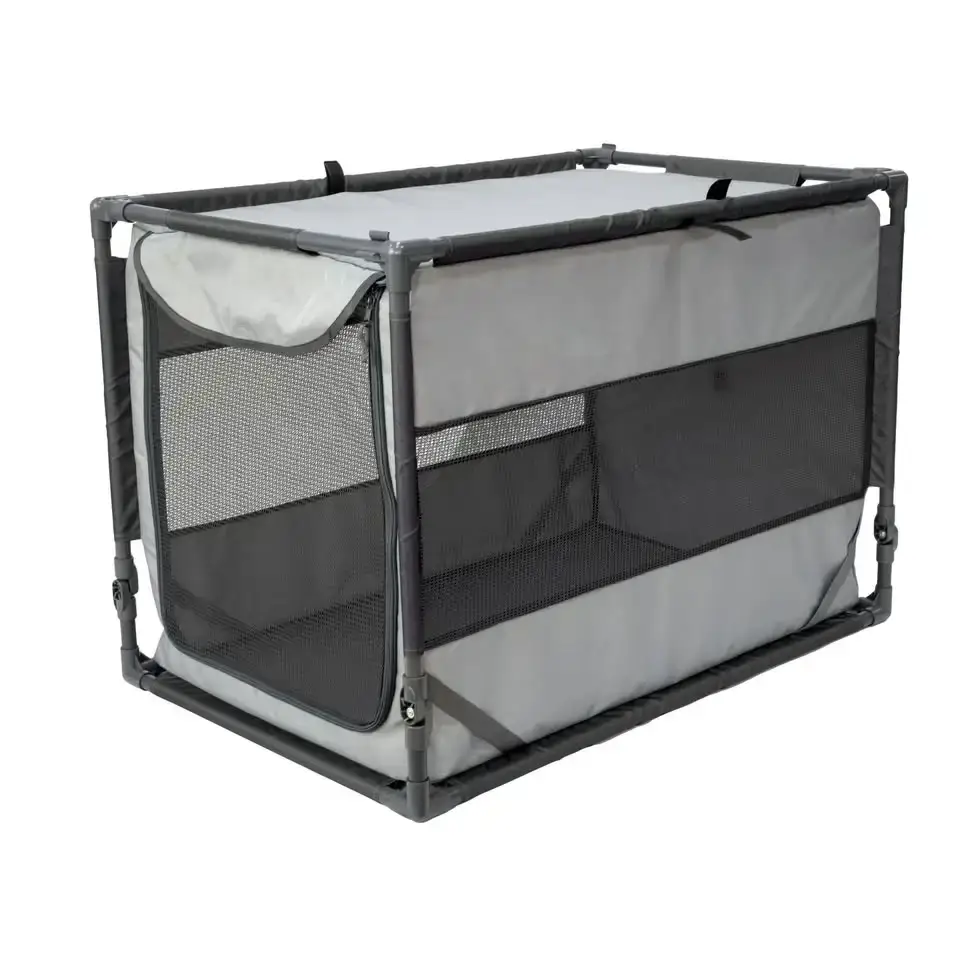Sport Pet Designs Portable Folding Dog Kennel, Gray, Large