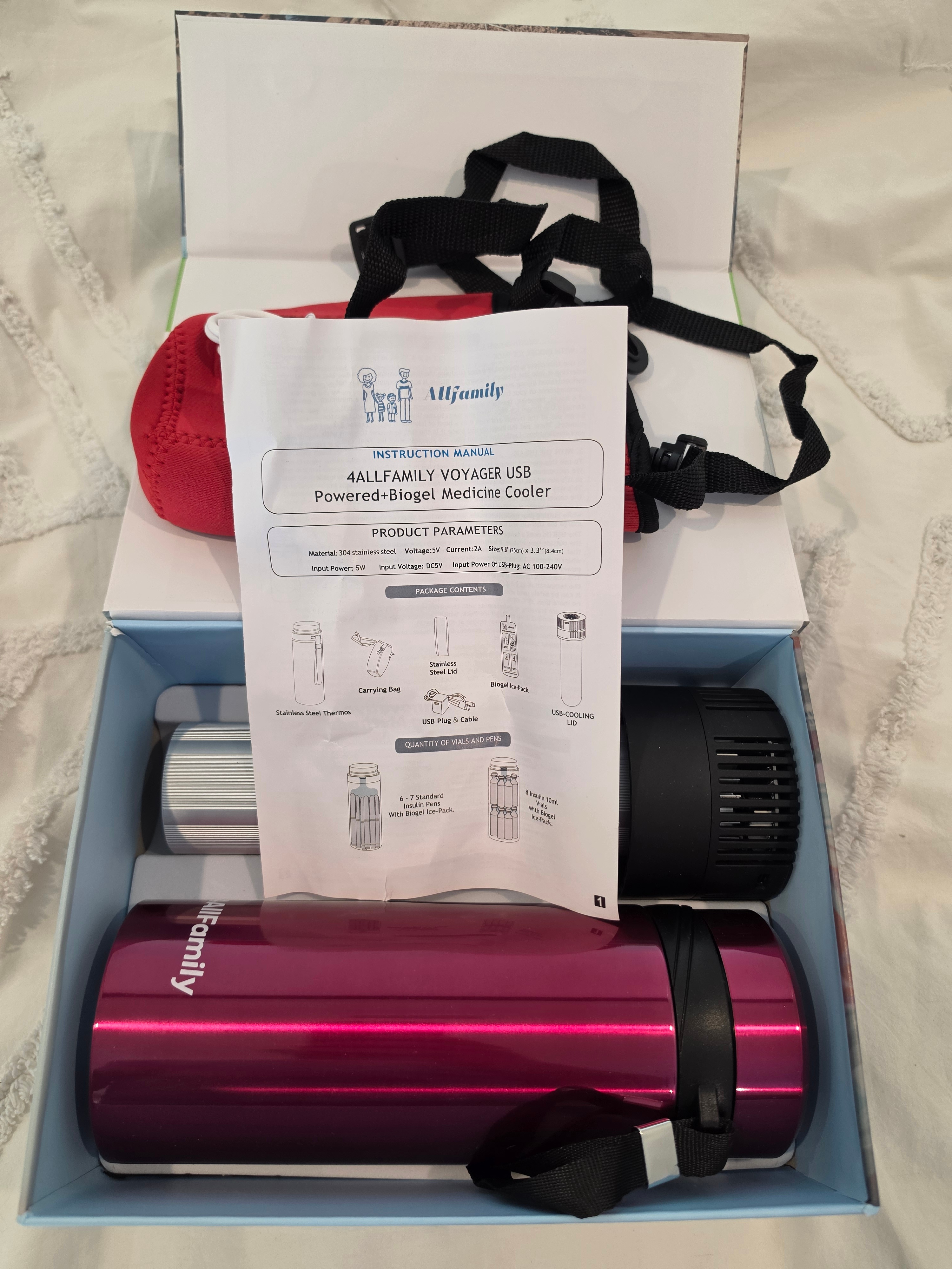 NEW 4ALLFAMILY Portable Insulin/Ozempic Medcine Cooler ❄️ - photo 3
