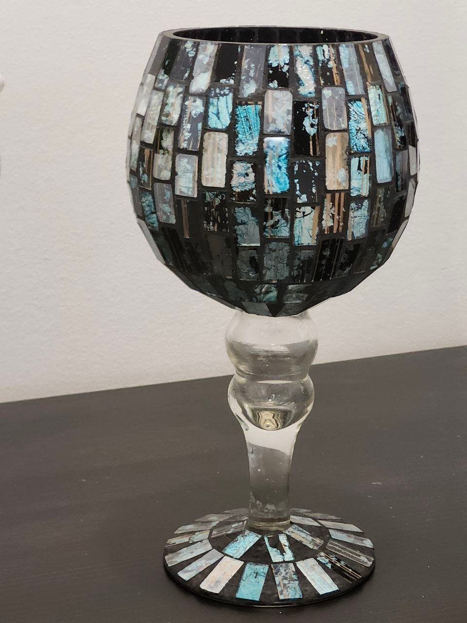 Mosaic Glass Goblet Candle Holders – Set of 2 — $35 - photo 4