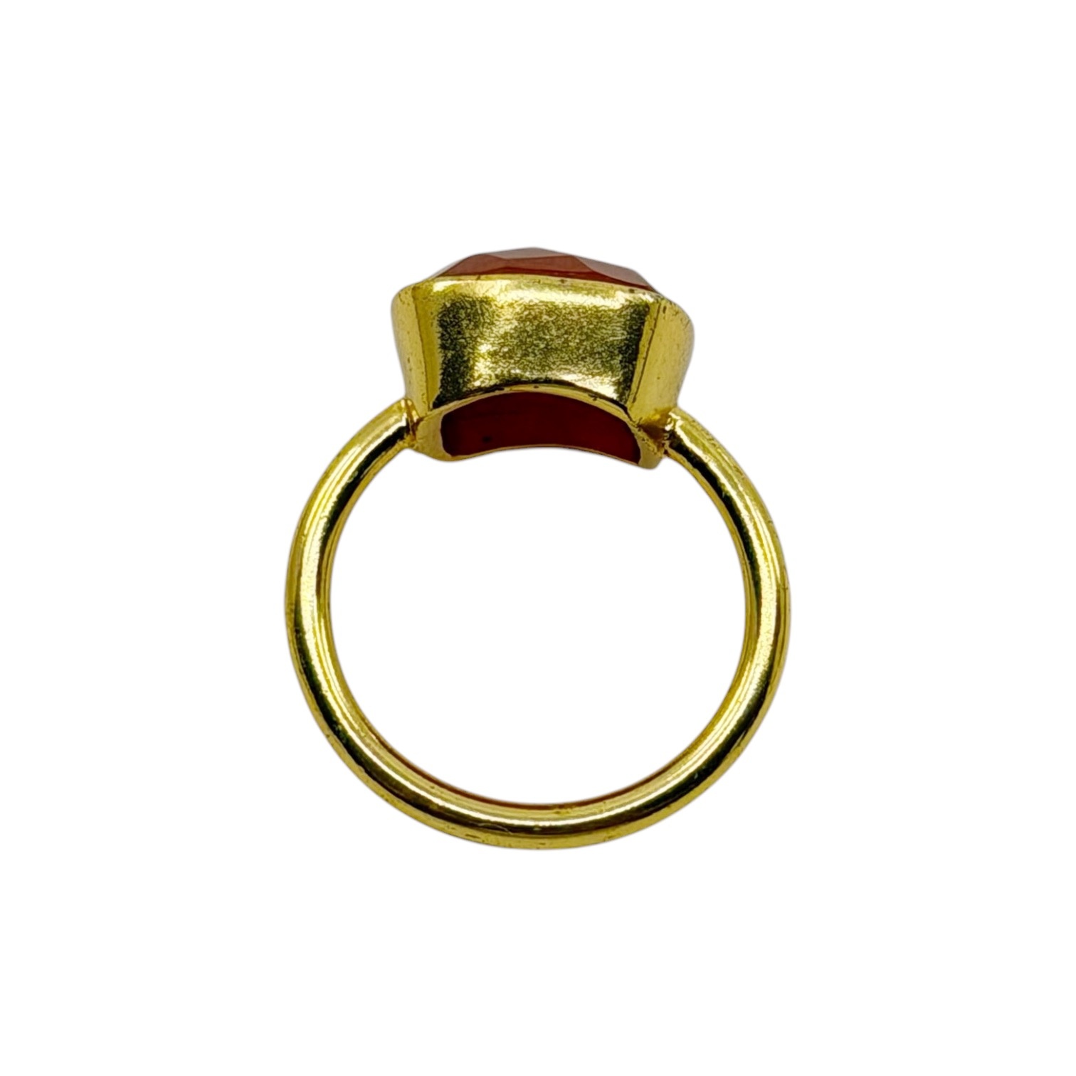 Gold Vermeil sterling silver carnelian ring - GM1096 - photo 4