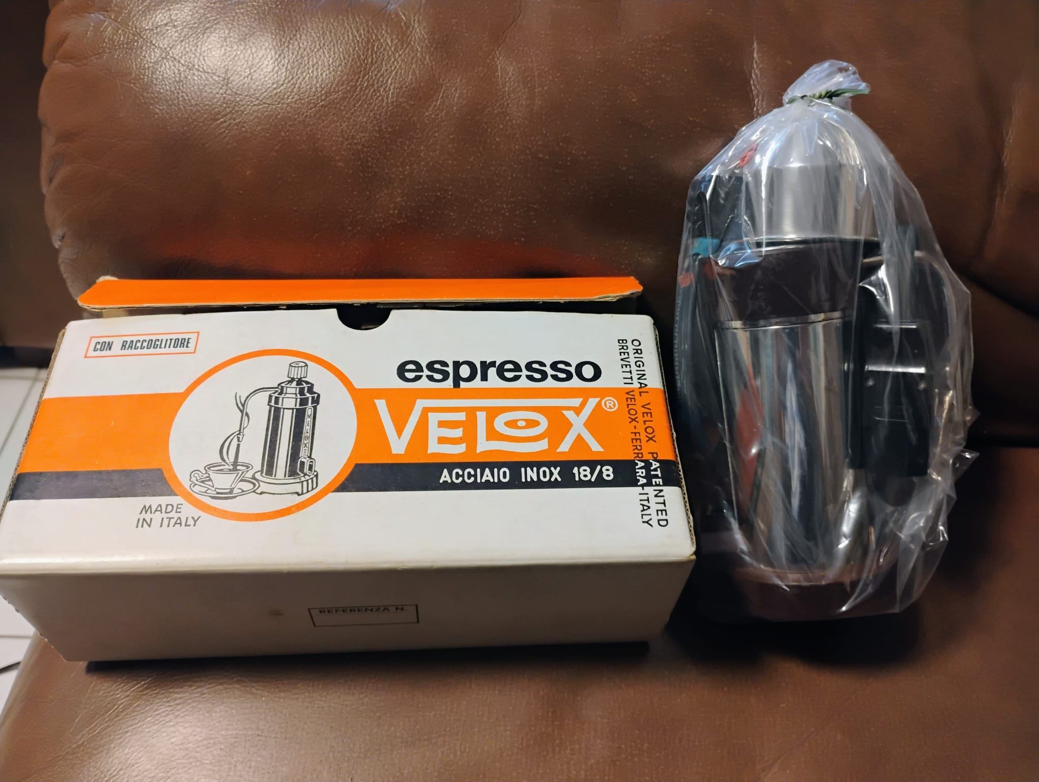 Vintage Original VELOX Espresso Maker Acciaio INOX 18-8