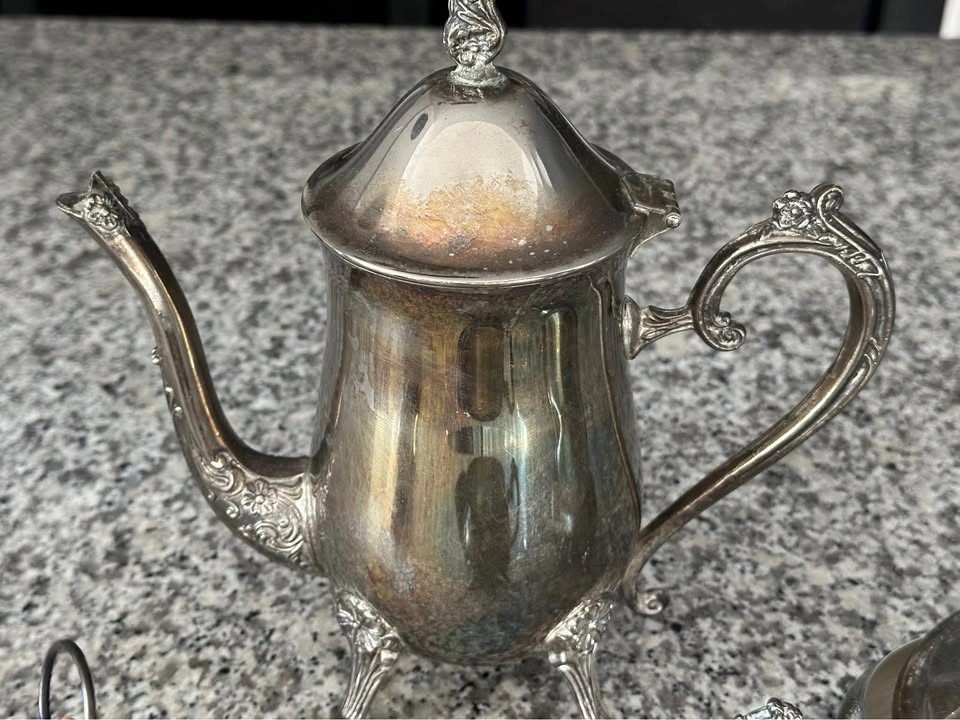 Vintage SilverPlated Tea & Coffee Service Set with Turkish Cezve - photo 2