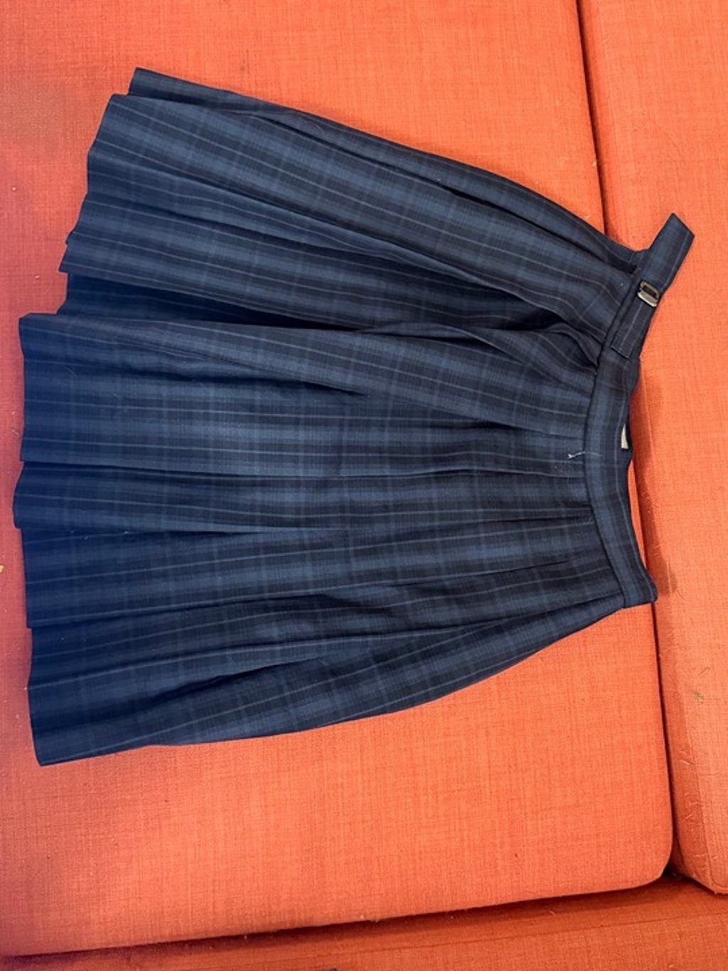 Japanese School JK Plaid Pleated Mini Skirt-navy-One Size