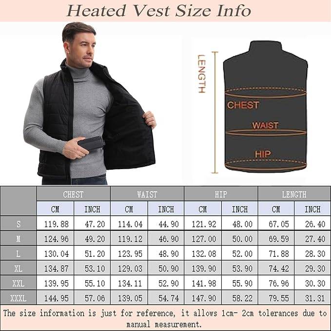 Men's Heated Vest, Lightweight with 15 zones, 3XL - photo 3