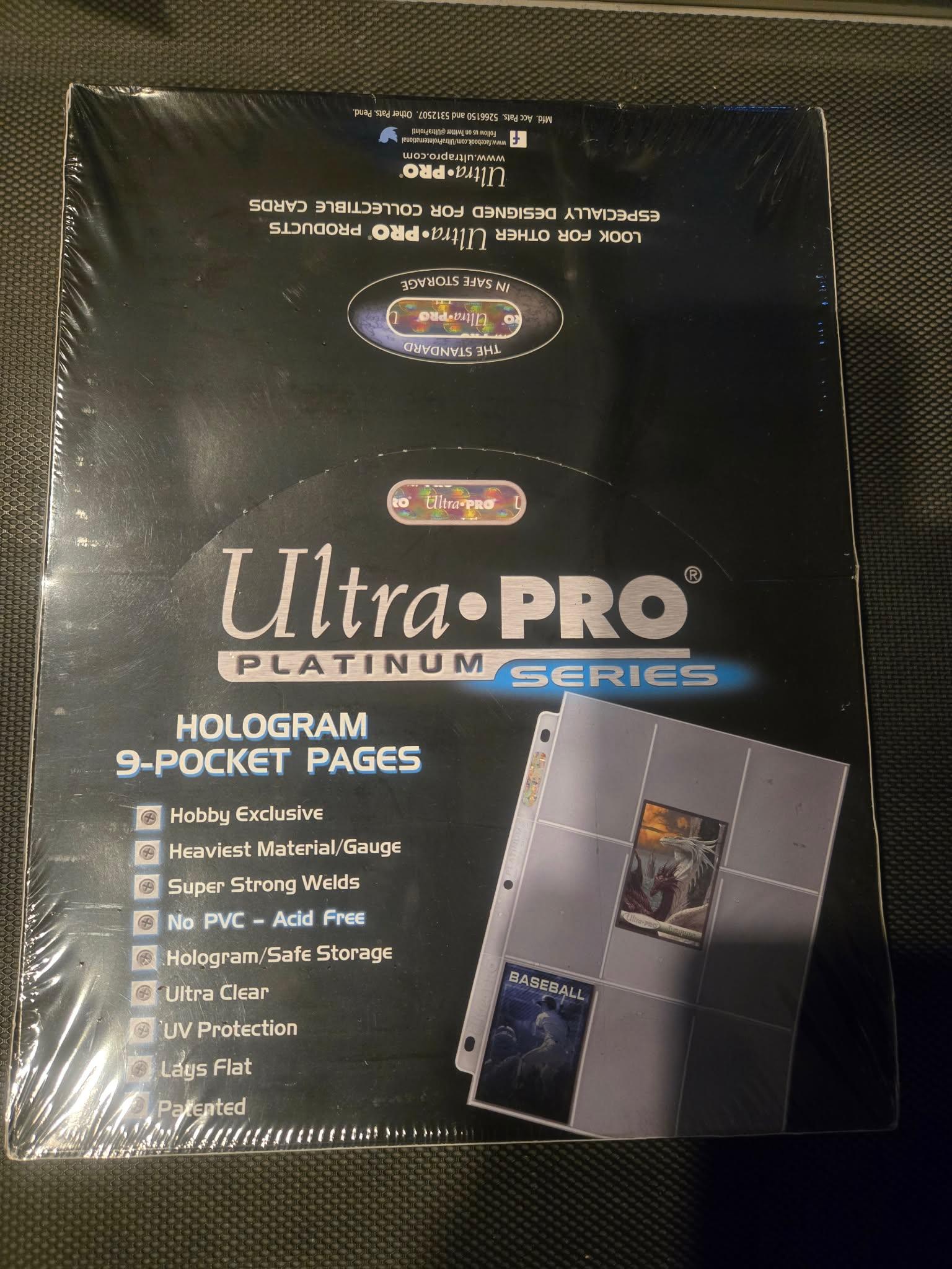 Ultra PRO Platinum Series Pocket Pages 100 page 9 pocket