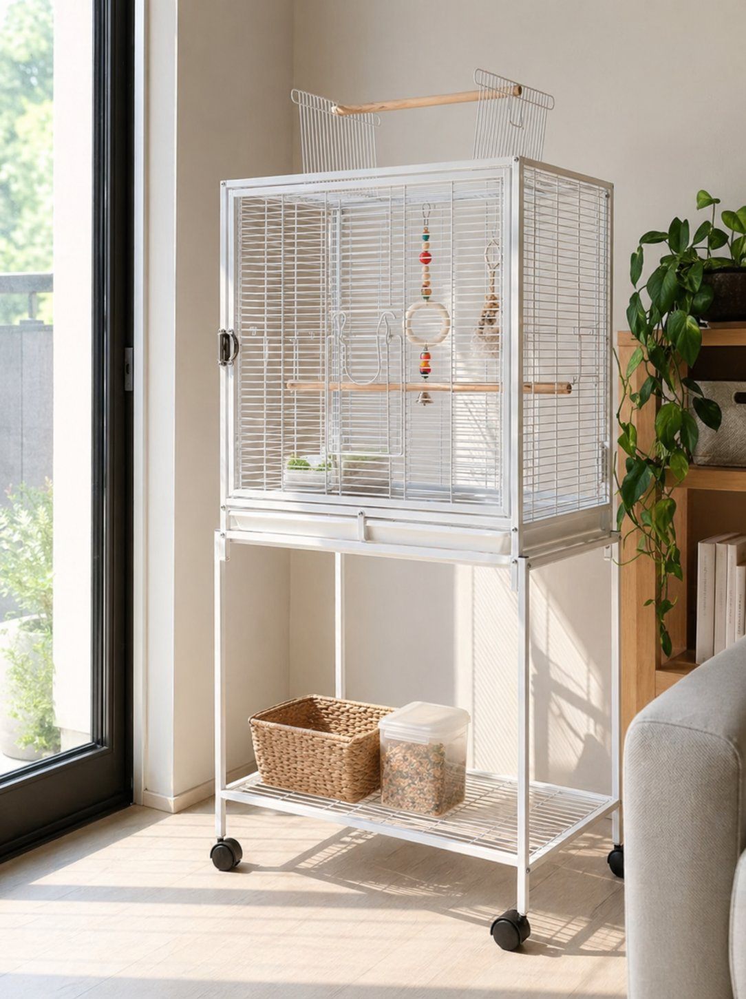 24X16" Open Top Parrot Cage with Rolling Stand - photo 5