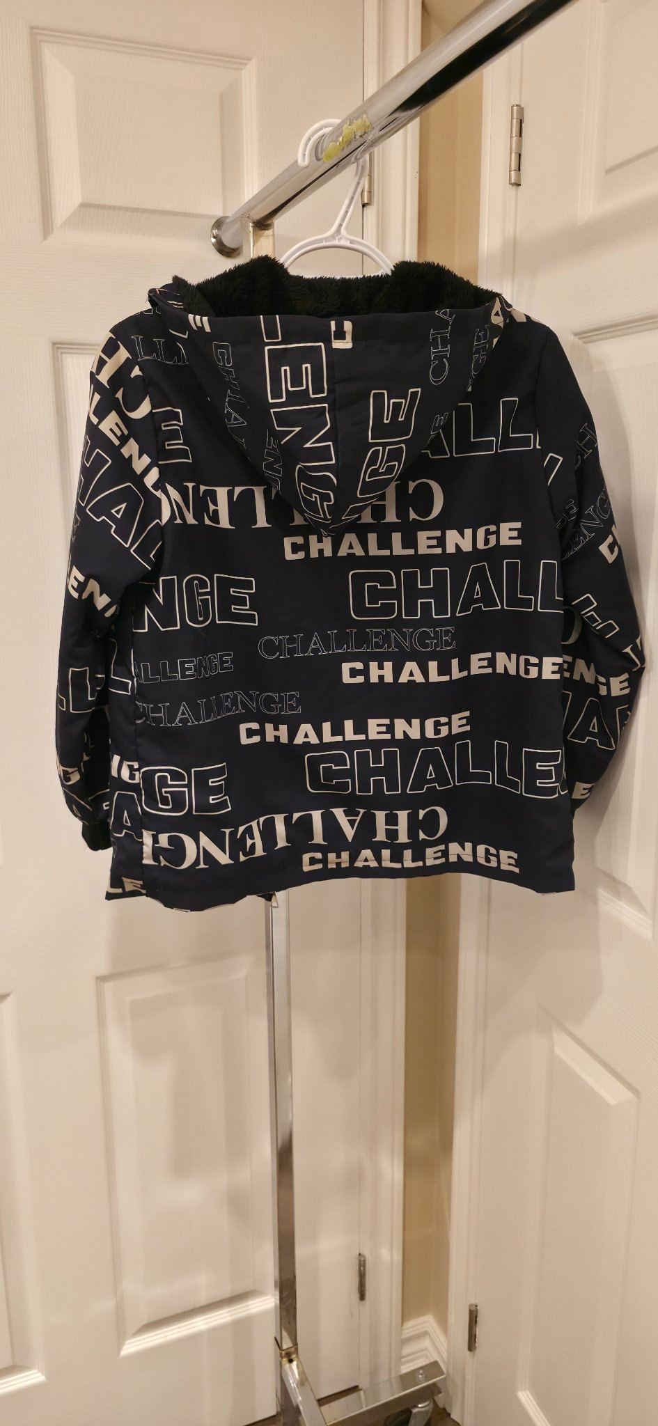 Kids SHEIN CHALLENGE print jacket size 11-12Y, black - photo 2