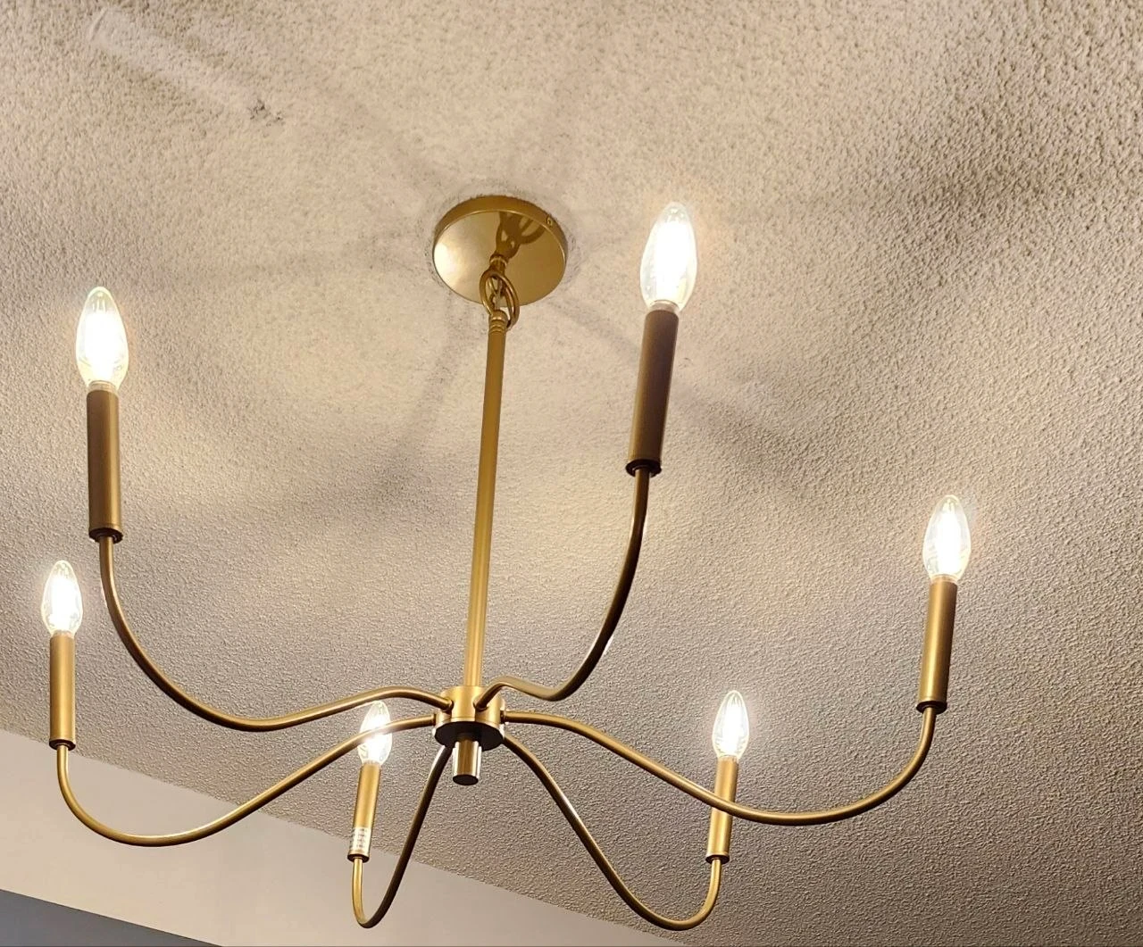 Bunkos Gold 6-Light Chandelier Pendant – New in Box - photo 3