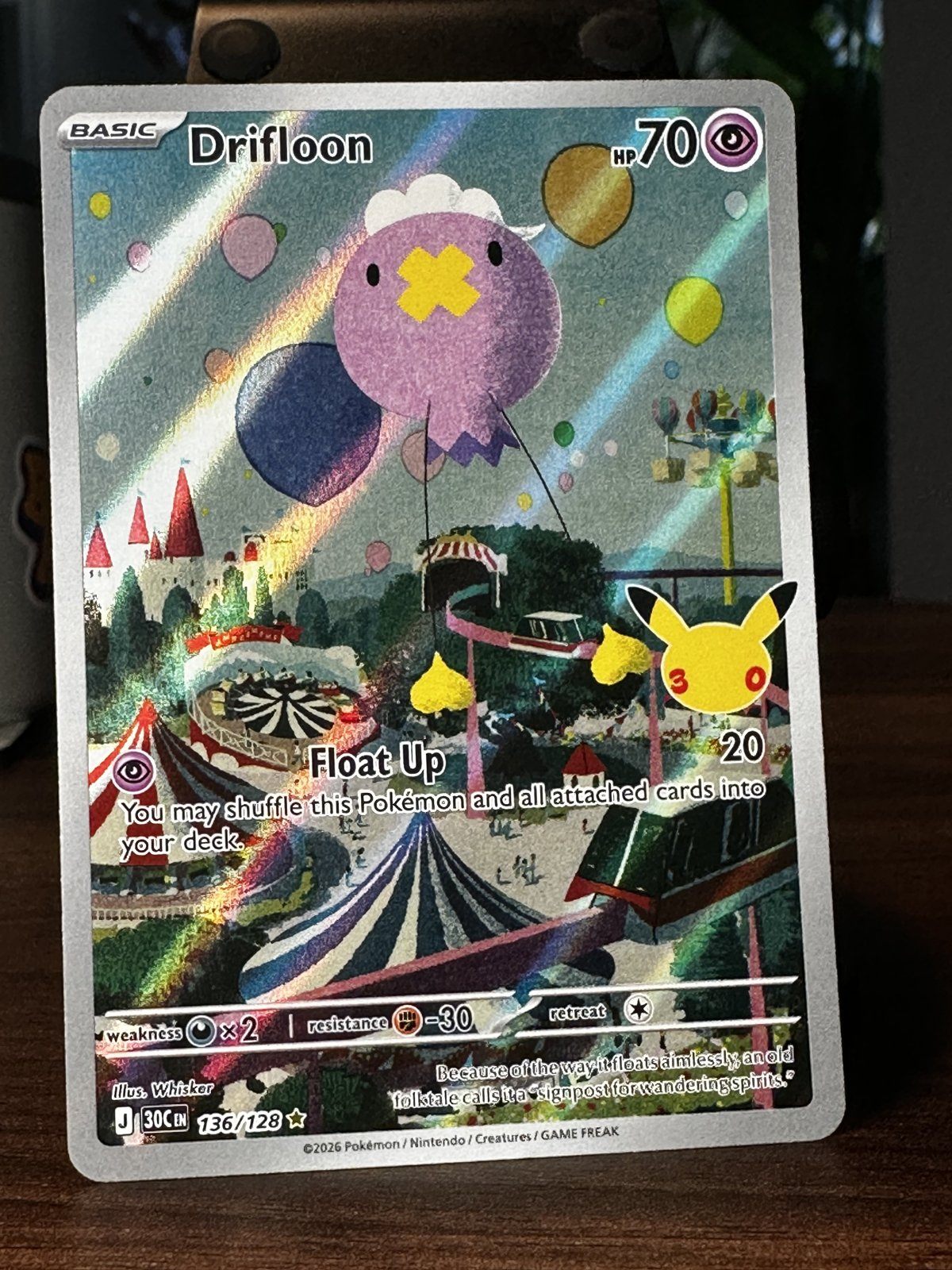 Drifloon 136/128 Illustration Rare - Pokemon 30th