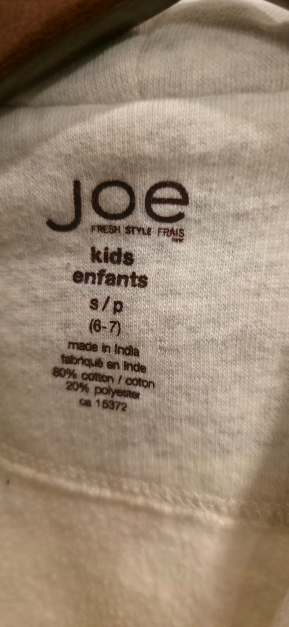Kids Joe Fresh Kids cream hoodie "CA 6" size 6-7 - photo 3