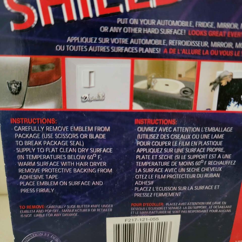 New York Giants NFL SHIELD-IT! Chrome plastic  Emblem - NEW - photo 4
