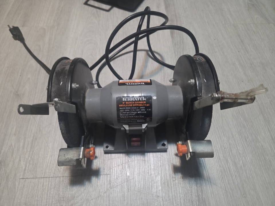 TerraTek 6-inch Bench Grinder – 120V