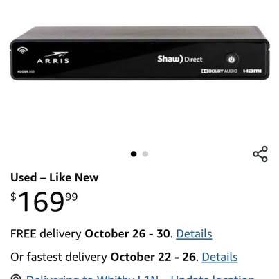 Shaw Direct / Motorola / Arris HD receiver or PVR model