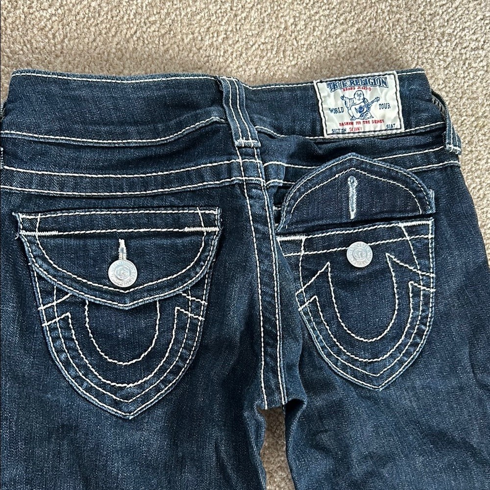 New True Religion Navy Skinny Jeans - photo 3