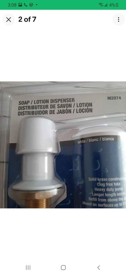Moens white soap/lotion counter dispenser M2074 - photo 2