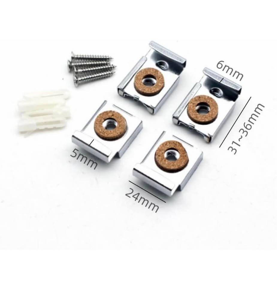 Wall Mirror Mounting Clips Set