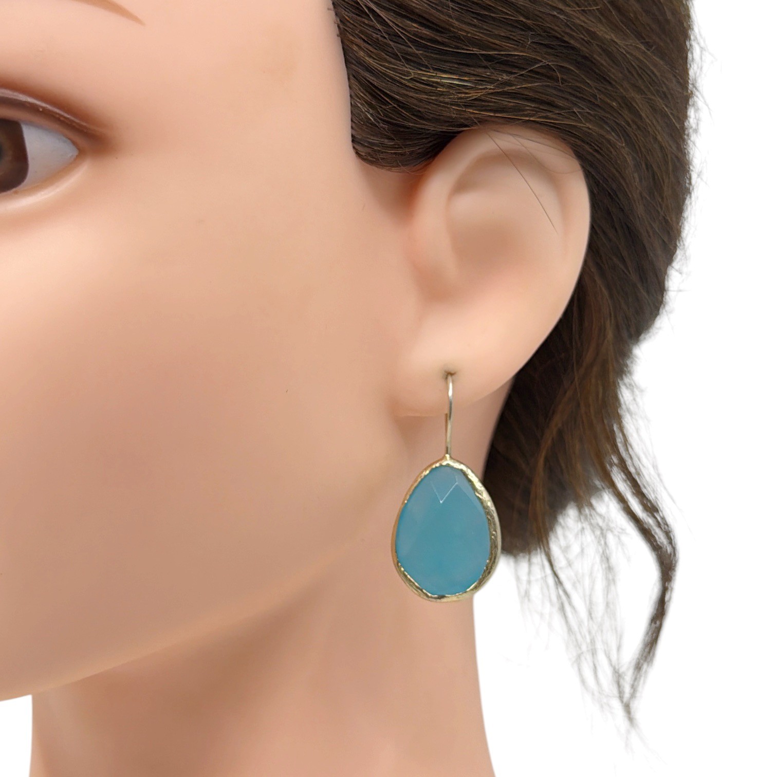 Sterling silver chalcedony earrings - GM1028 - photo 4
