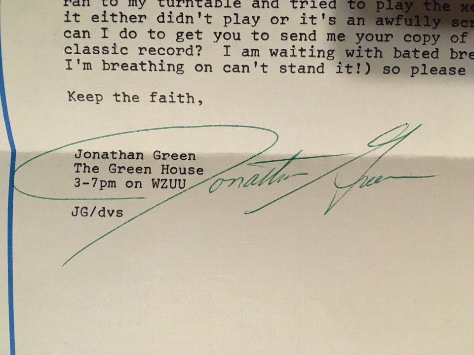 4X JONATHAN GREEN WTMJ WZUU RADIO ANNOUNCER SIGNED LETTERS - photo 4