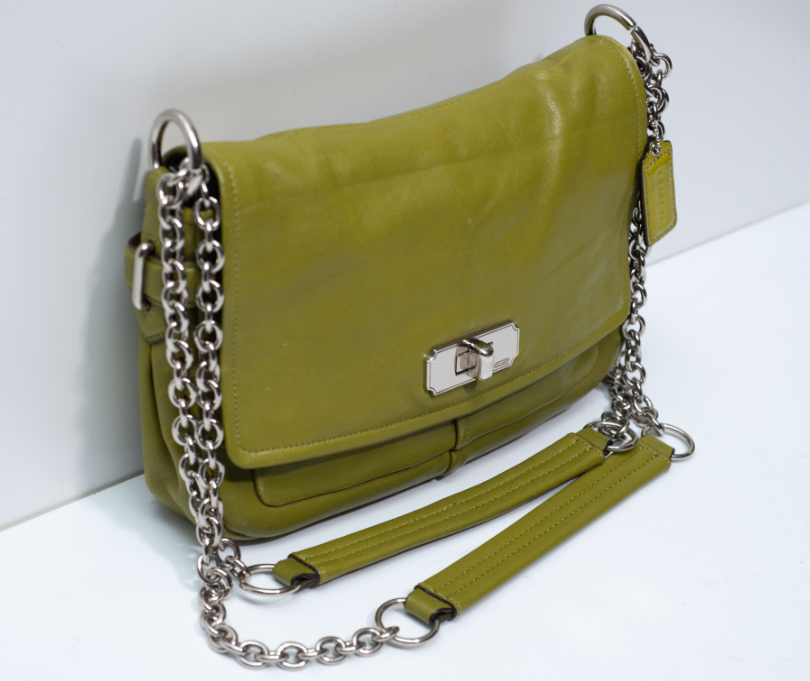 Authentic Vintage Coach Chelsea Olive Leather Shoulder Bag - photo 2