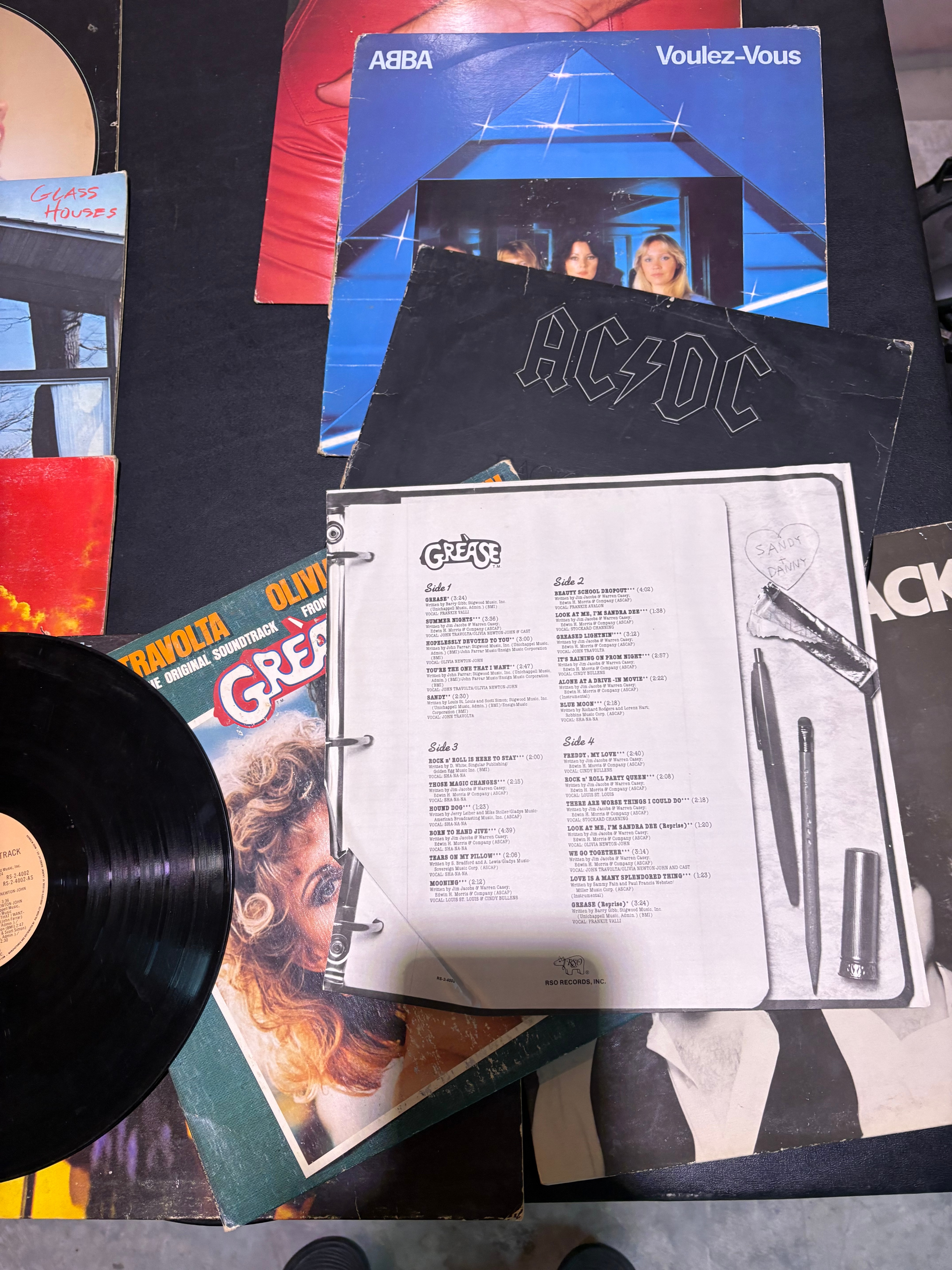 Collection of Classic Rock and Pop Vinyl Records