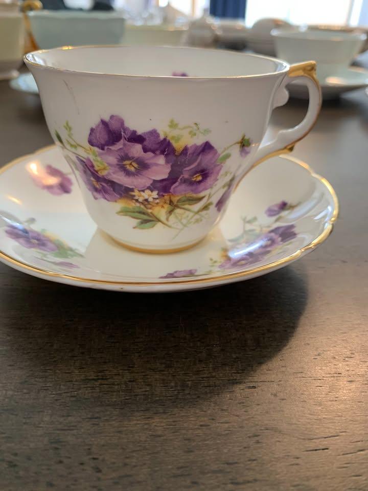 Vintage Floral Teacup and Saucer Set