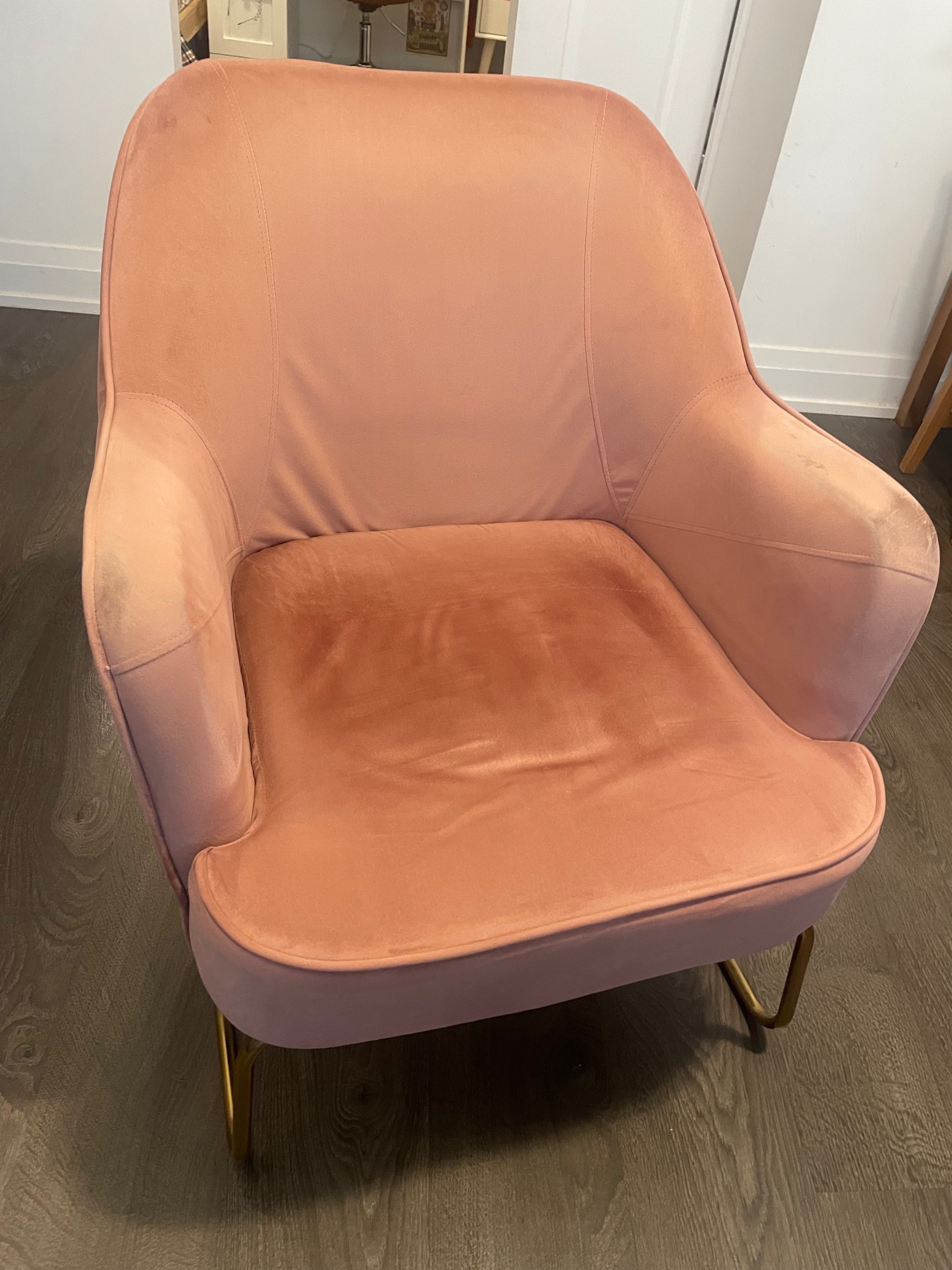 Structube Darah Velvet Accent Chairs – Blue & Pink - photo 3