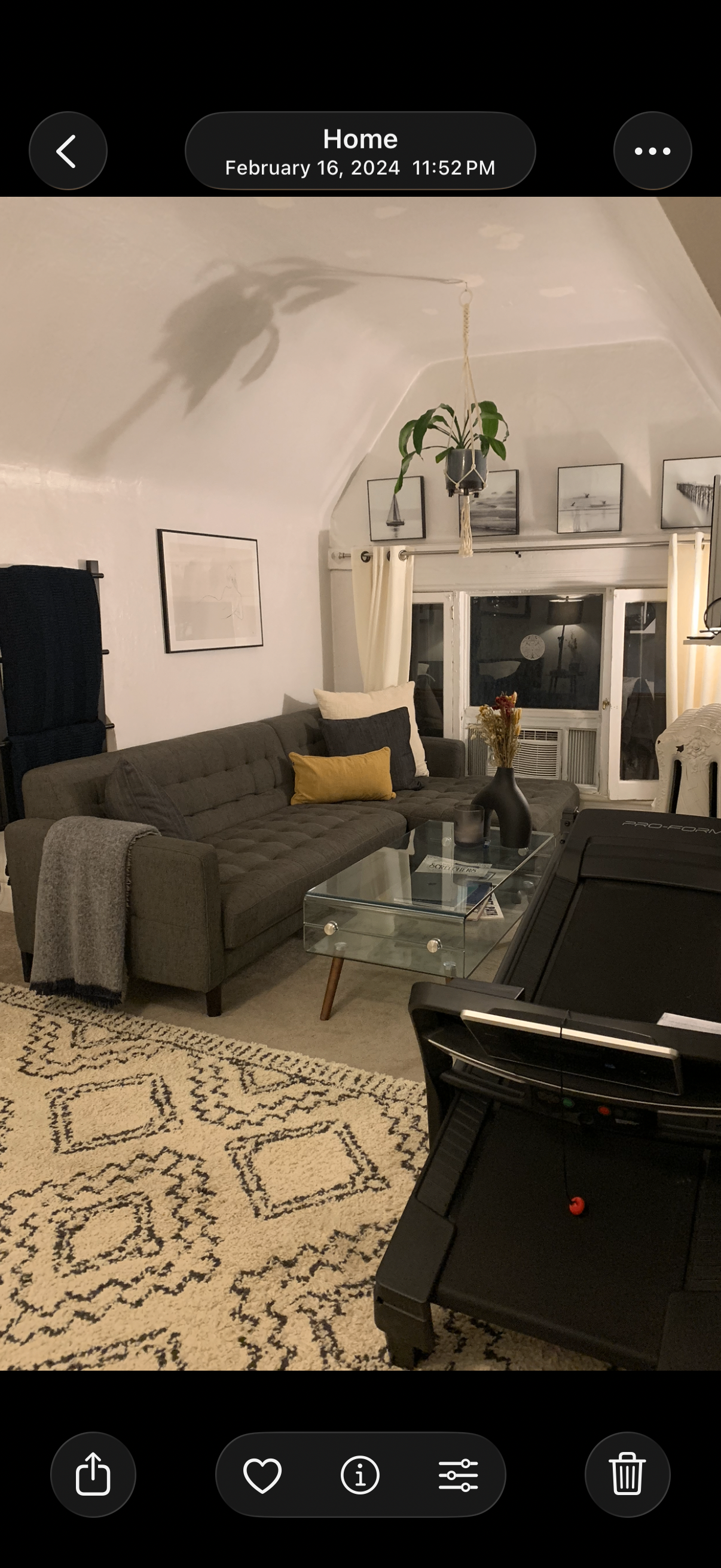 Grey sectional couch