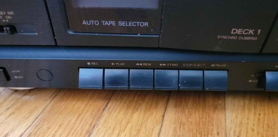Fisher Stereo Double Cassette Deck CR-W9325. In black - photo 4