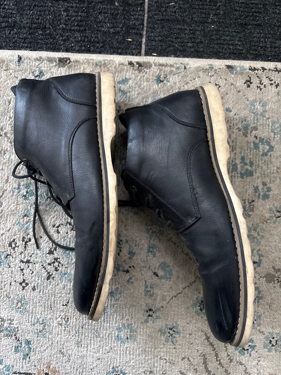 Steve Madden Waterproof Leather Boots – Men's US 13 Black - photo 2