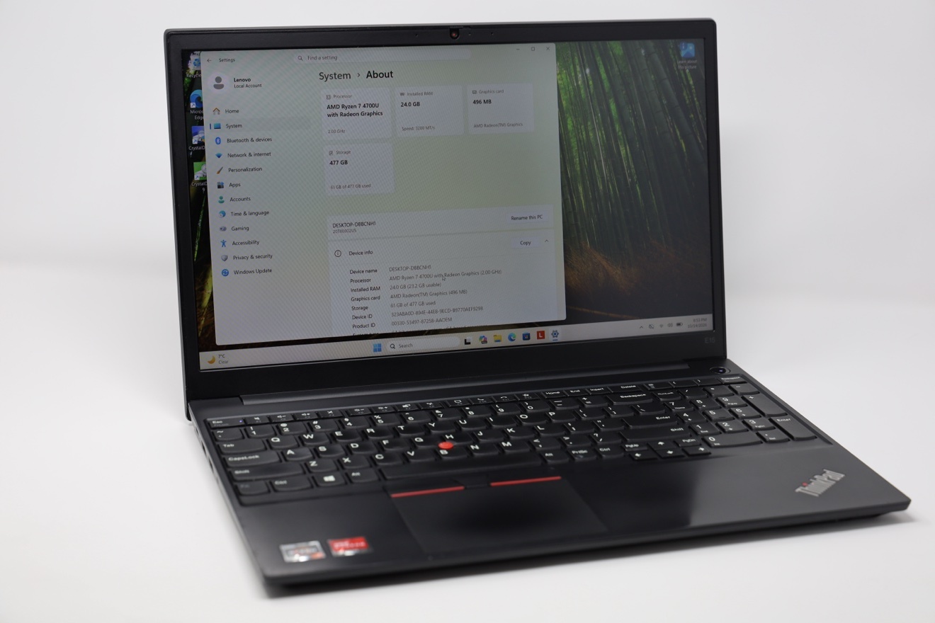 Lenovo ThinkPad E15 Gen 2 - Ryzen 7, 24GB, 512GB SSD