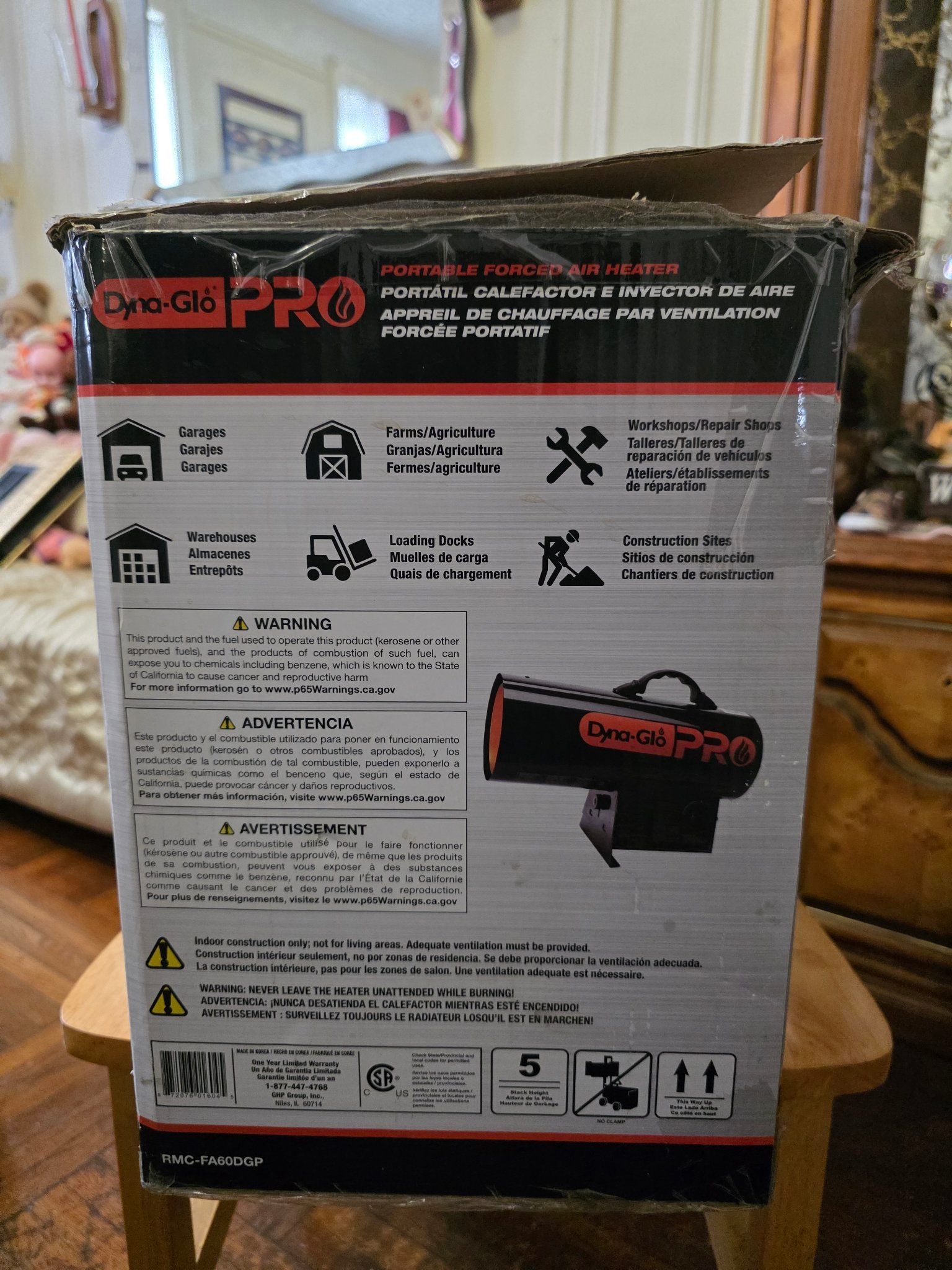 Dyna-Glo PRO Heater 30K-60K BTU RMC-FA60DGP Open Box Very Good - photo 4