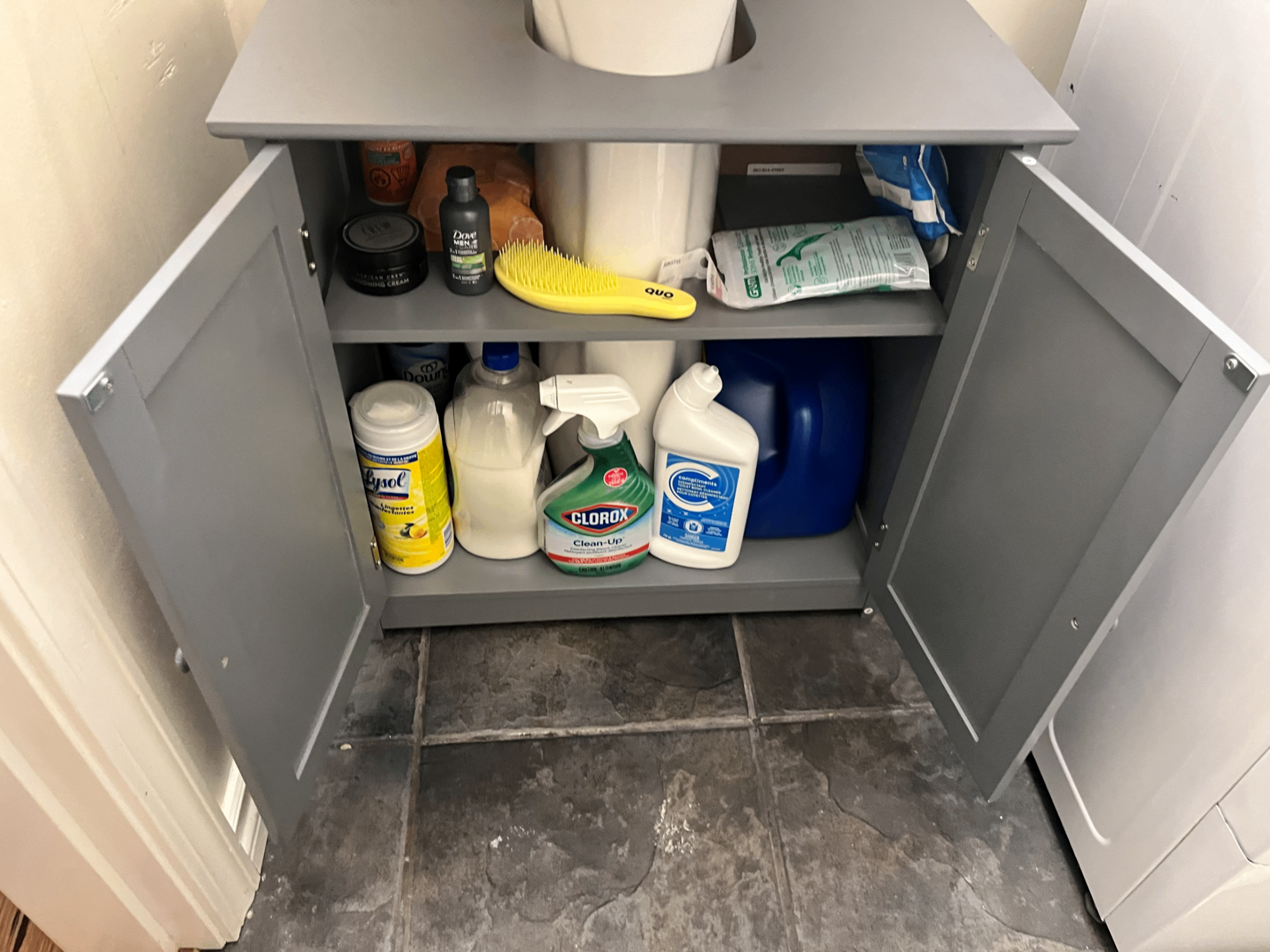 Grey Bathroom Storage Cabinet - photo 2