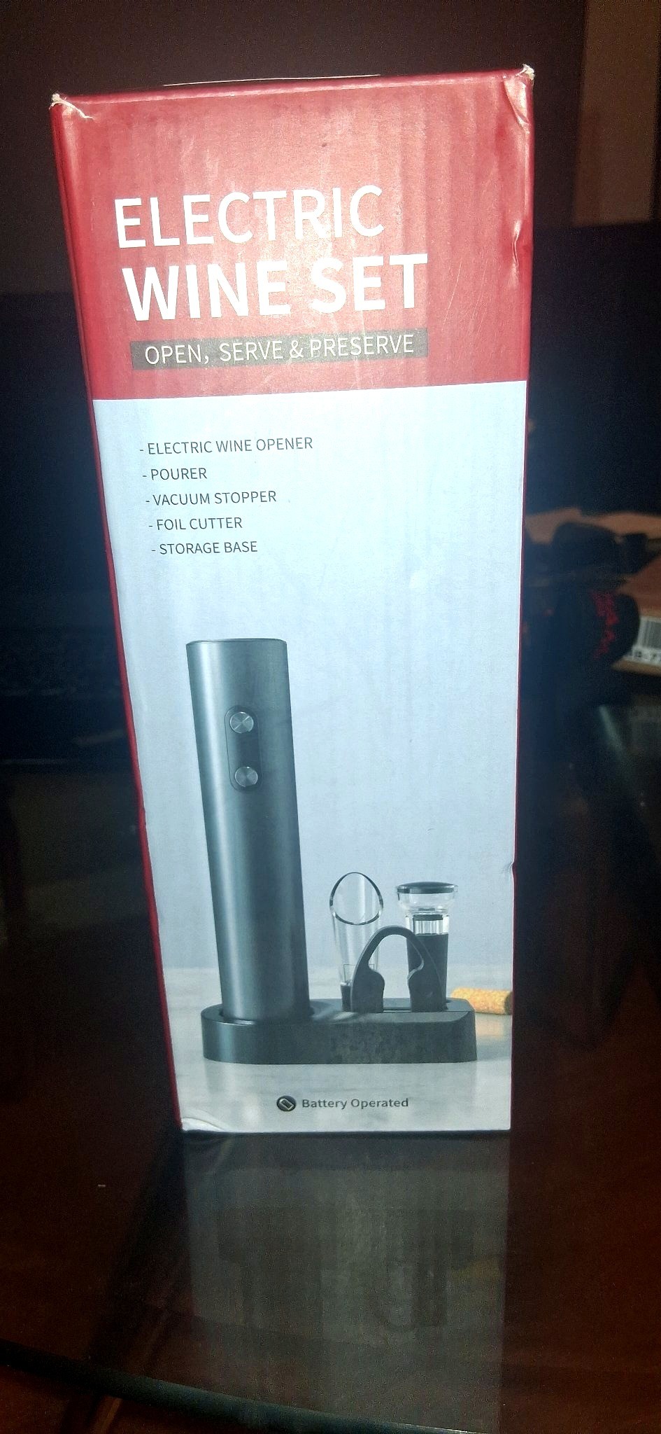 Electric Wine Opener Set 5-Piece Gift Set