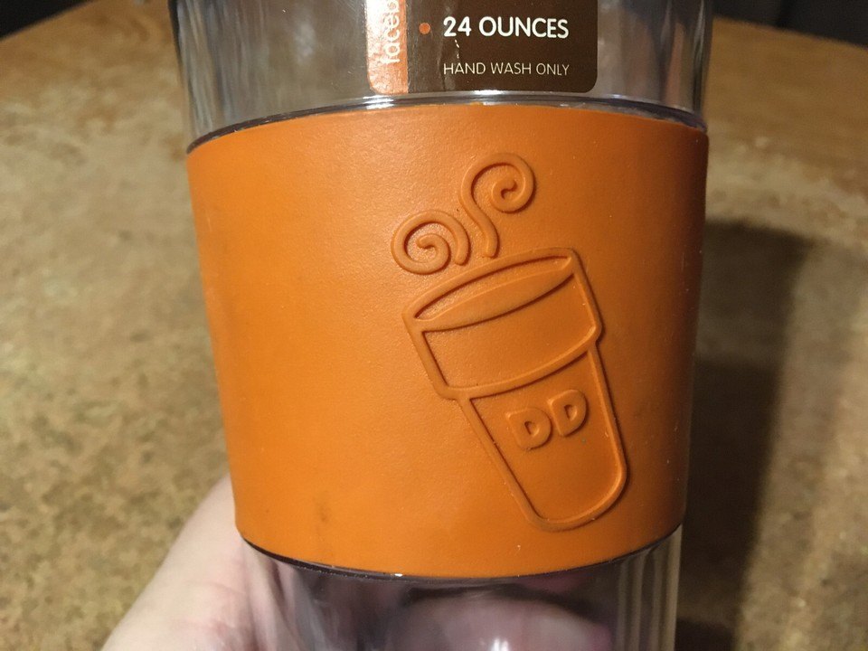 DUNKIN DONUTS COLD BEVERAGE SIPPER 24OZ TRAVEL MUG CUP LOGO - photo 5