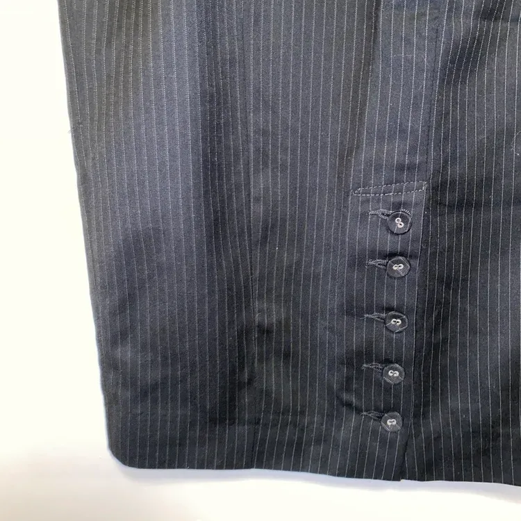 Van Heusen Black Pinstripe Pencil Skirt – New, Size 30 - photo 2
