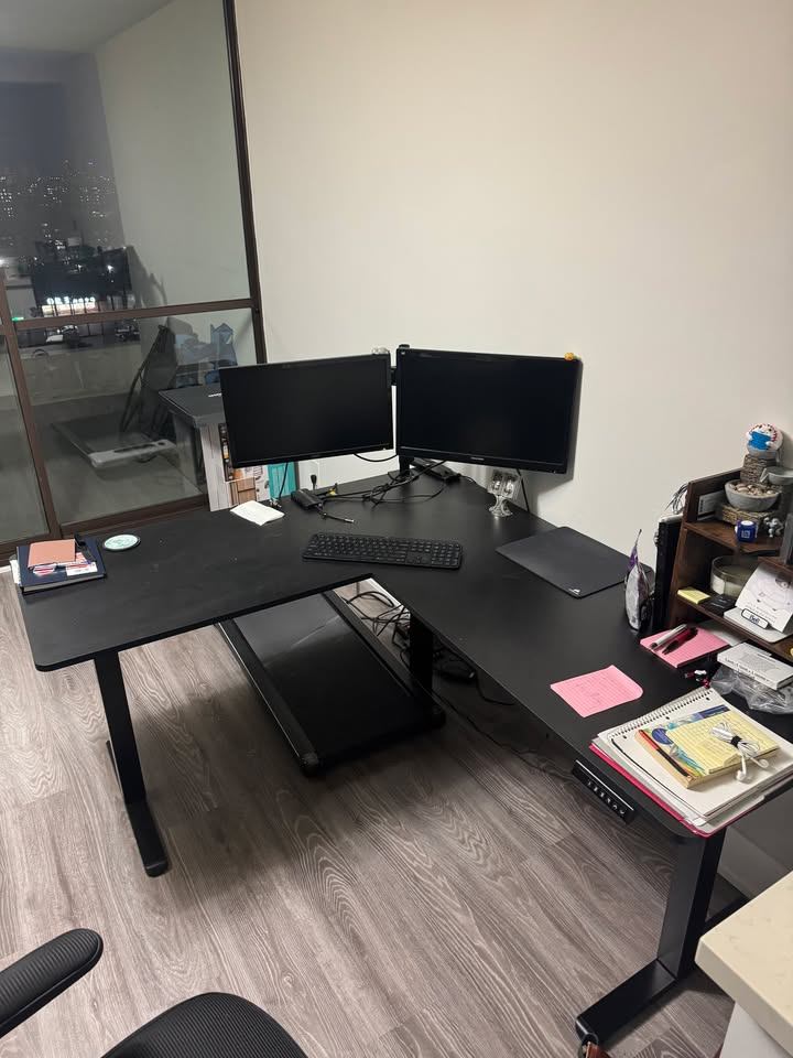 Electric Corner Standing Computer Desk