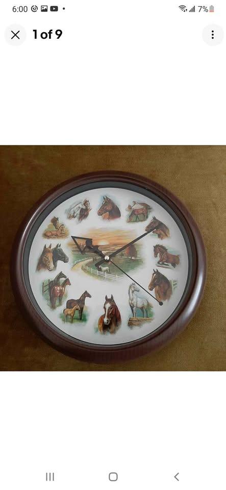 New Ruane Manning Horse, wall clock equestrian