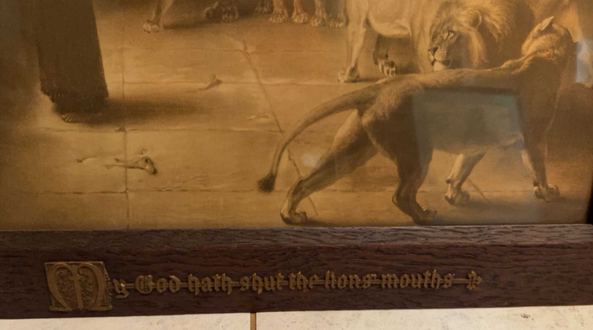 Antique Late 19th-Century Framed Print –Daniel in the Lions’ Den - photo 2