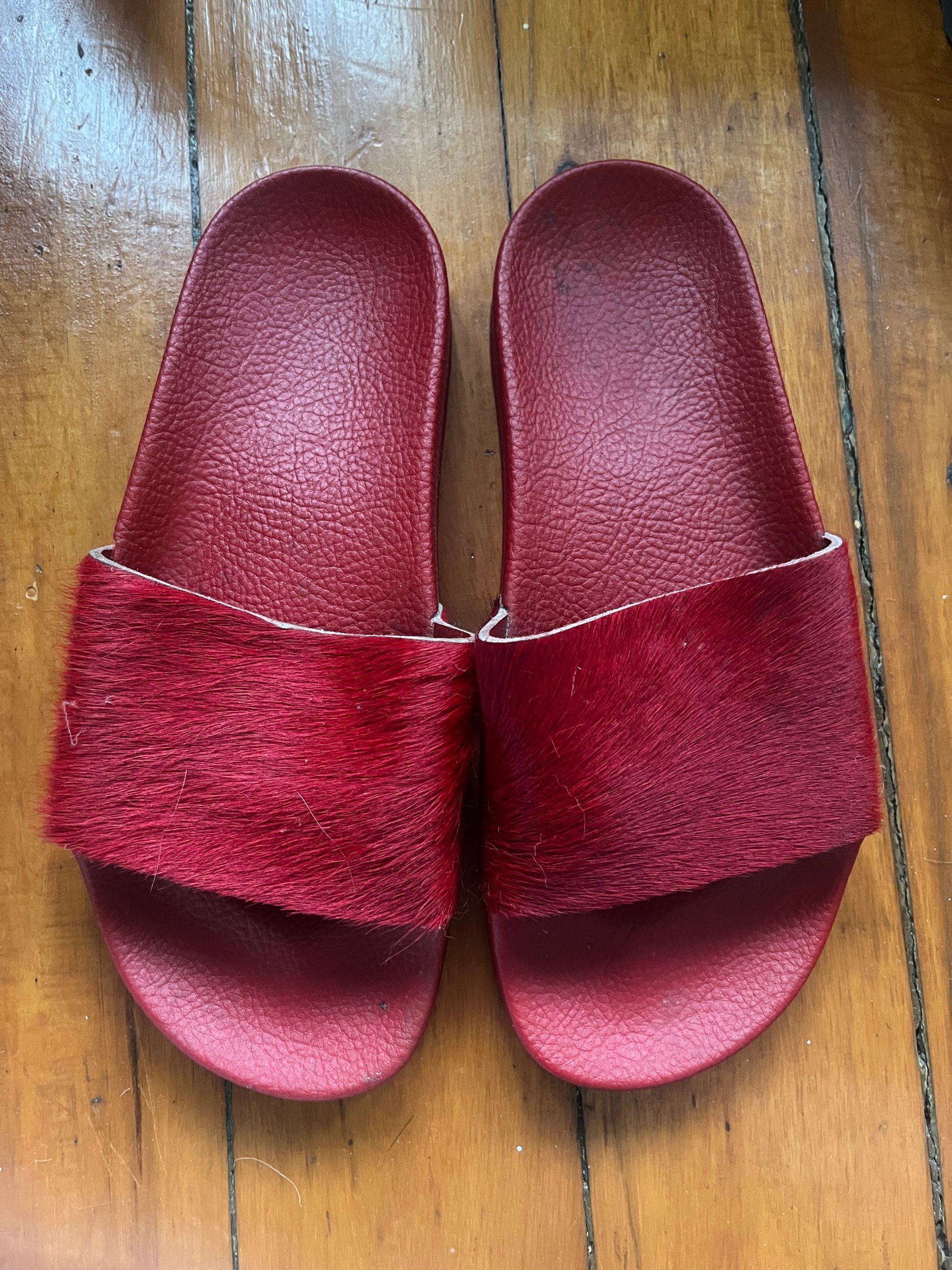 Adidas pony hair slides