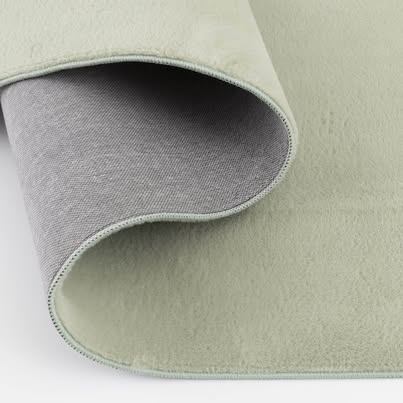 New 4x6 Faux Fur Soft Sage Green Area Rug