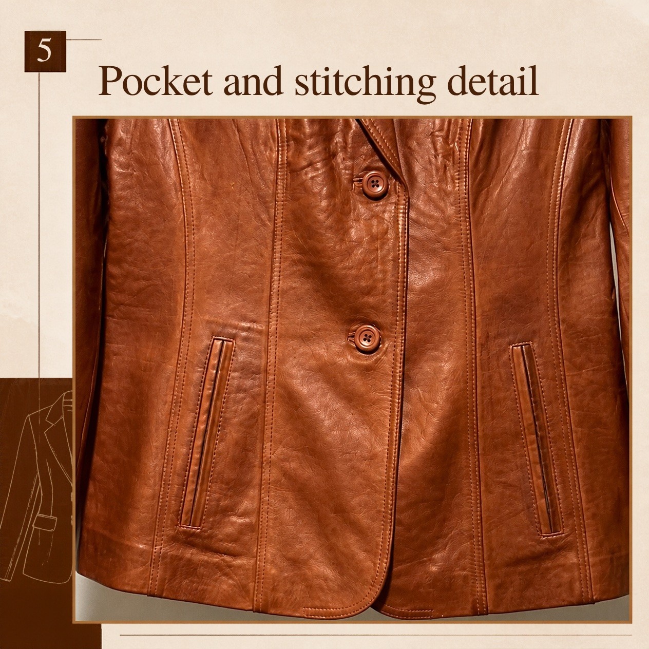 JKT-047 — Women's Surrey leather blazer — brand new, size L - photo 4