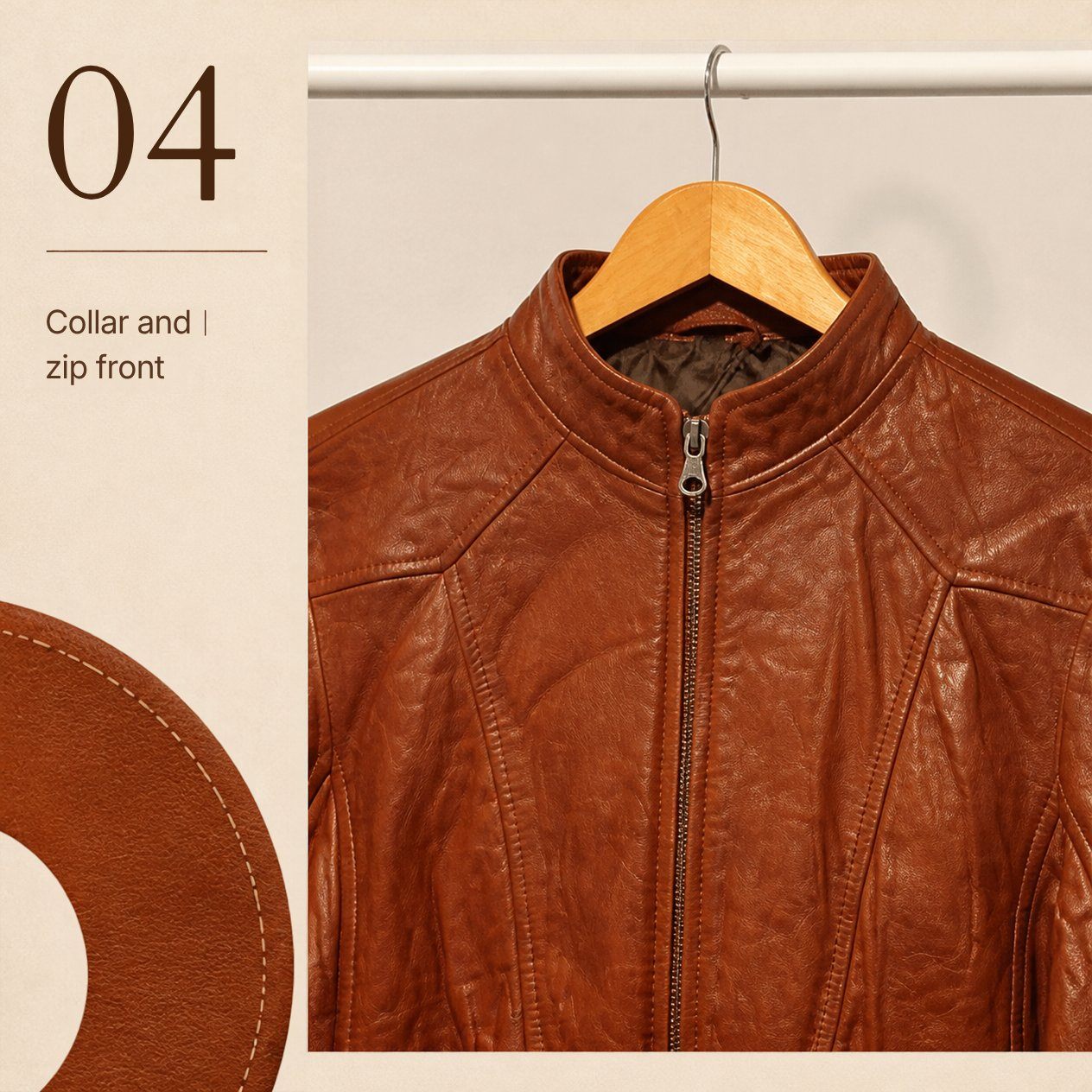 JKT-060 — Women's Amy leather moto jacket — brand new, size XL - photo 4
