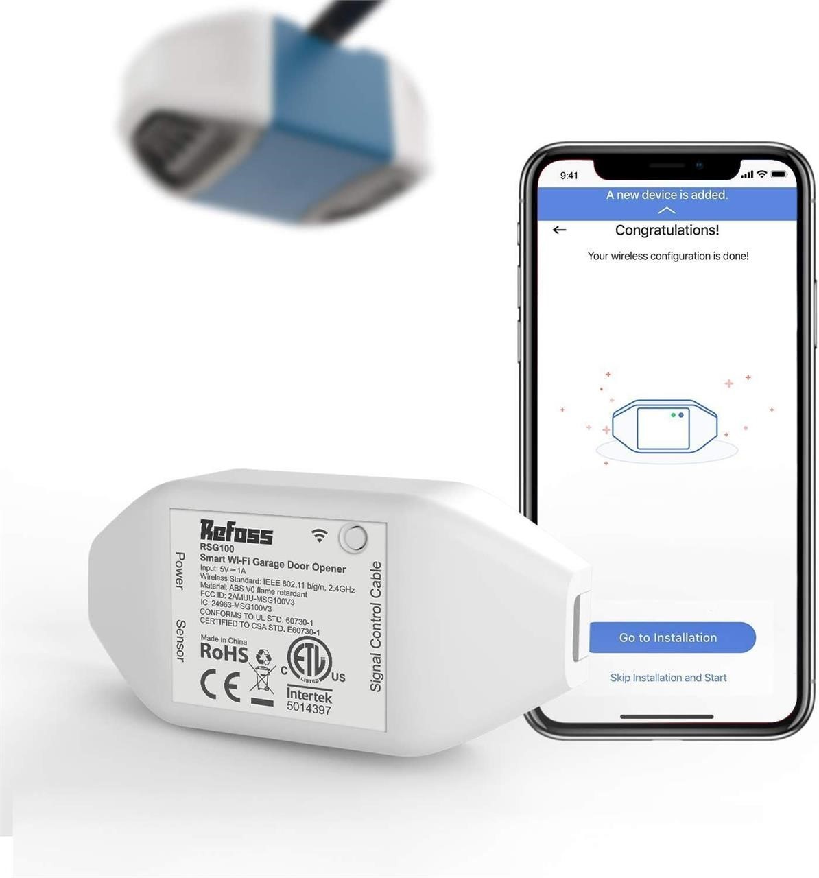 Refoss RSG100 Smart Wi-Fi Garage Door Opener — New