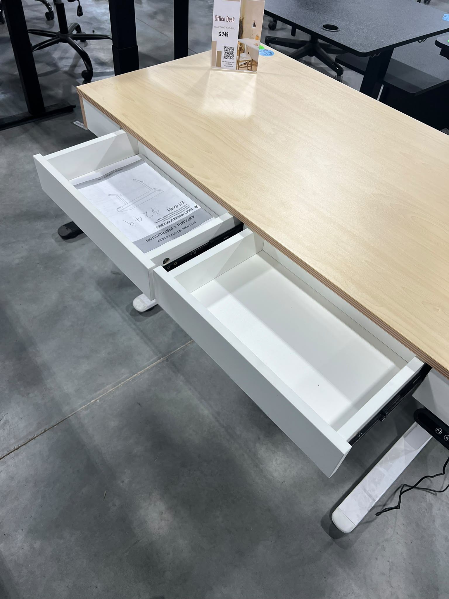 Electric Standing Desk 48"x24" $219 ⚡ Brand New – 2 Drawers - photo 4
