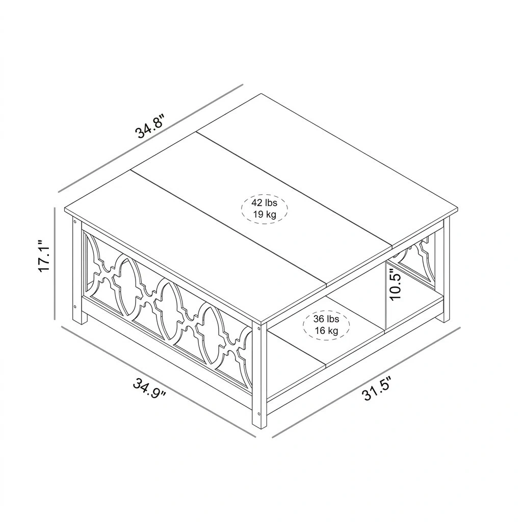 Blaire Square Coffee Table - photo 3